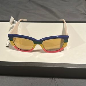 Women colorful Gucci sunglasses
